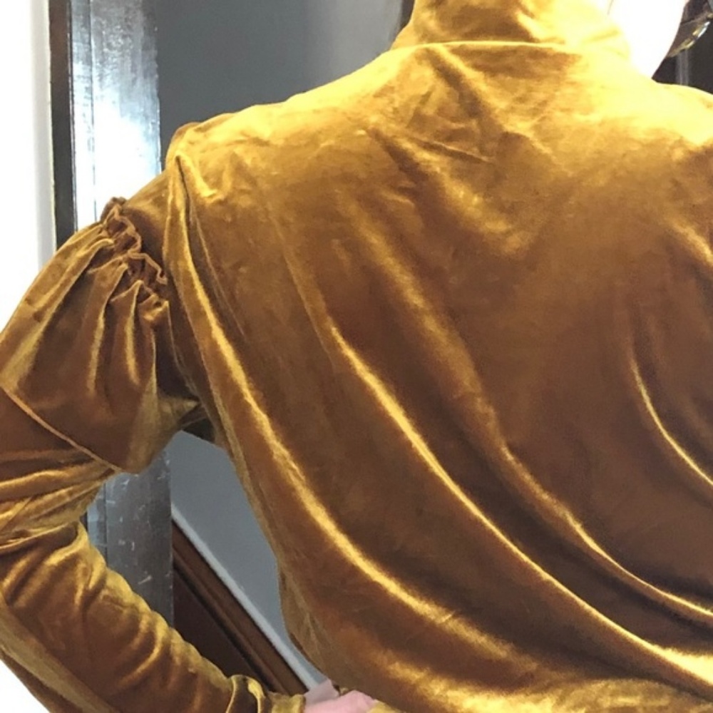 REPOSH Gestuz gold velvet locklyn pullover - Picture 6 of 6